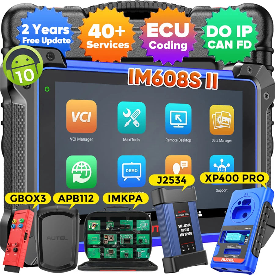 Autel MaxiIM IM608 II Pro IM608S II XP400PRO IMMO Key Programming Tool Car Diagnostic Tool OBD2 Scanner PK IM508 IM508S IM608Pro Car Mobile World