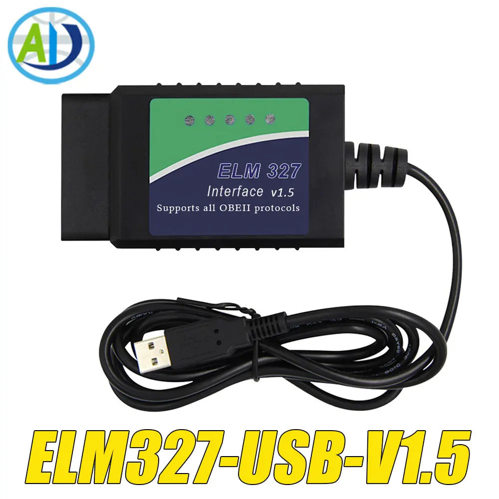 2026 ELM327 V1.5 USB Scanner PIC18F25K80 FTDI FT232RL For Chrysler/Opel/Citroen OBD2 Interface Scanner For ScanTool/MultiEcuScan