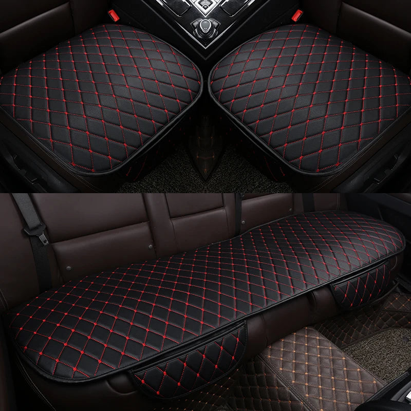 Universal Car Seat Covers PU Leather Seat Cover Auto Interior Accessories Mat Protector Car Leather Support Pad Car Seat Covers CM World