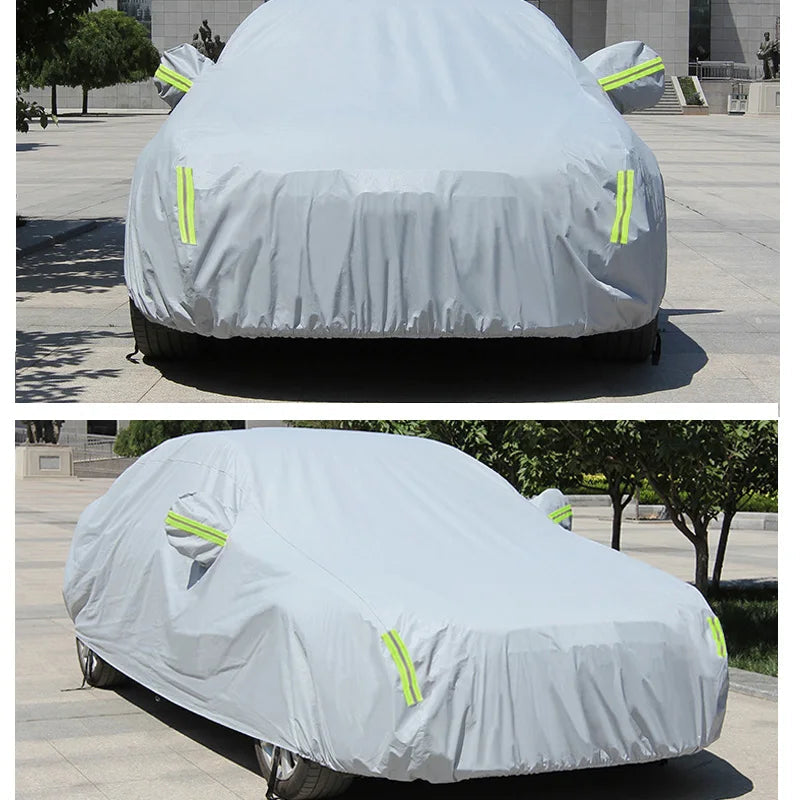 1pcs Car Cover Outdoor Protection Full Cover Anti-Deciduous Bird Droppings Sunshade Dustproof Protection Cover Auto Parts Car Mobile World