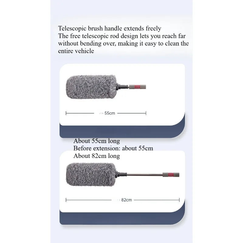 Microfiber Car Dust Removal Duster for Cleaning Exterior Dust Fine-haired Car Brush for Cars Car Cleaning Brush and Mop Supplies