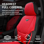 EKR Deluxe 7/8-Seat Car Seat Covers Universal Fit for SUV Minivans MPV Highlander Pilot Sienna 4Runner Santa Fe Chevrolet Suburban Waterproof Wear-Resistant Full-Coverage Car Interior Upgrade Protectors with 2-Year Warranty