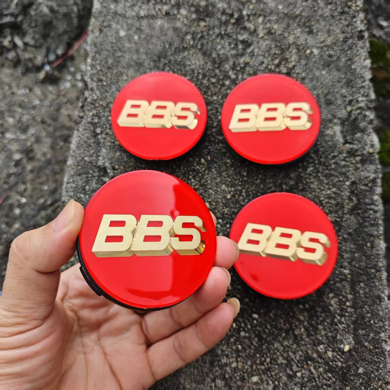 4Pcs 60/65mm Acrylic BBS Wheel Center Cap Wheels Tyre Car Wheel Center Cap Set Vehicles Automotive BBS wheel hub modification CM World