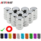 Aluminum Alloy Car Wheel Tire Valve Caps Tyre Rim Stem Covers Car Dustproof Tire Cap For Cars Motorcycles Trucks Bikes CM World