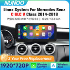 Wireless Carplay Screen For Mercedes C Class W205 GLC X253 C180 C200 300 350 2015-2018 Car Multimedia Player Android Auto Radio CM World