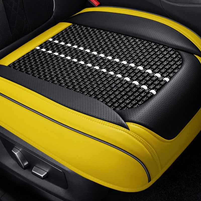 Luxury Car Front Seat Cover Fully Surround Car Seat Cushion Breathable Leather Auto Cushion Interior Four Seasons Universal