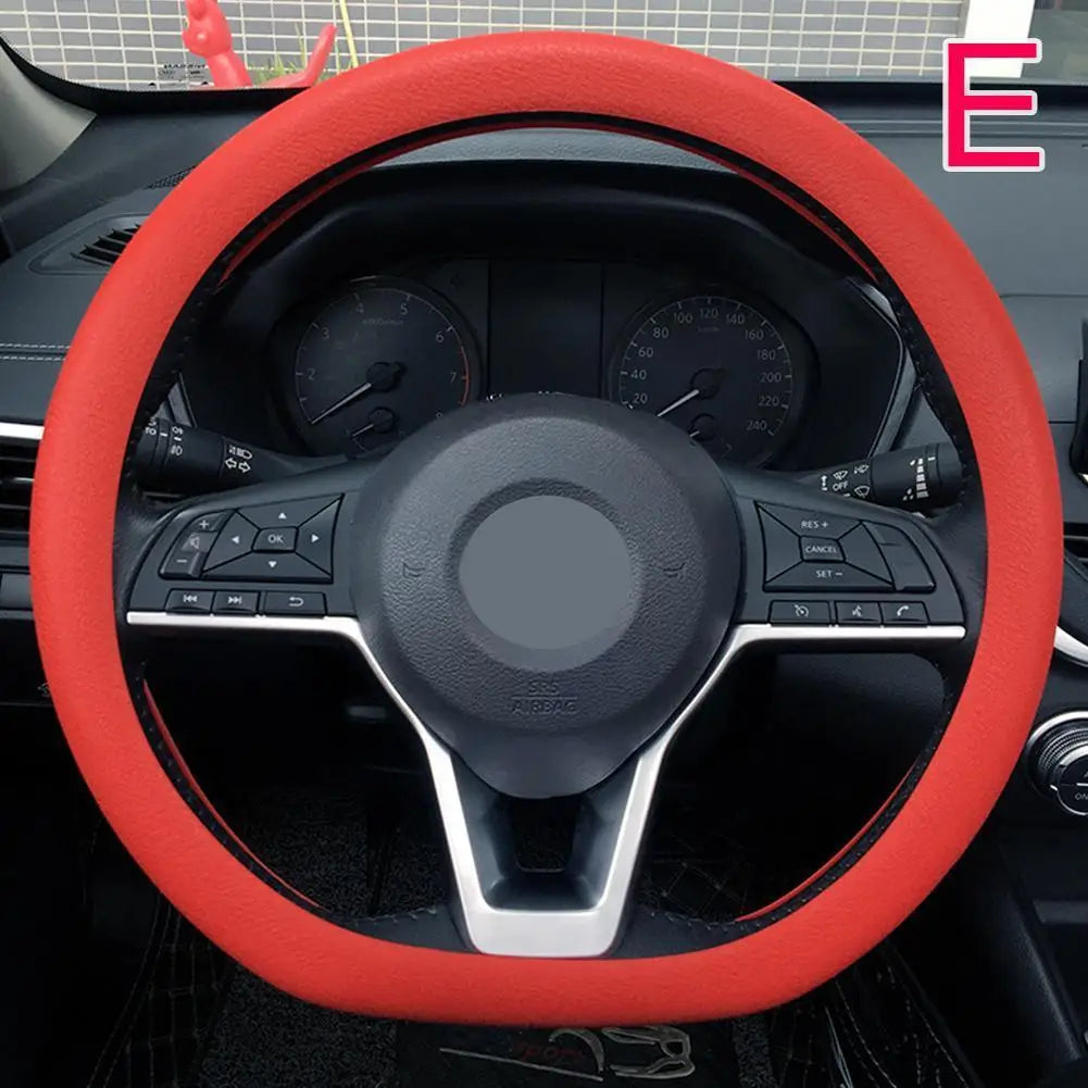 19 Color Car Silicone Steering Wheel Cover For Summer Fashion Sweat Absorbent Non-slip Handle Cover General DIY Parts CM World