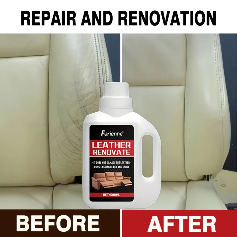 500ML Leather Care Cream, Restores Various Leathers, Car Seats, Sofas,Jackets,Shoes,All Colors Bags,Leather Clothing Maintenance CM World