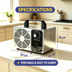 220V/110V 60g/h Ozone Generator Car Air Ozonator Machine Air Purifier Air Cleaner Deodorizer Sanitizer with Timing Switch