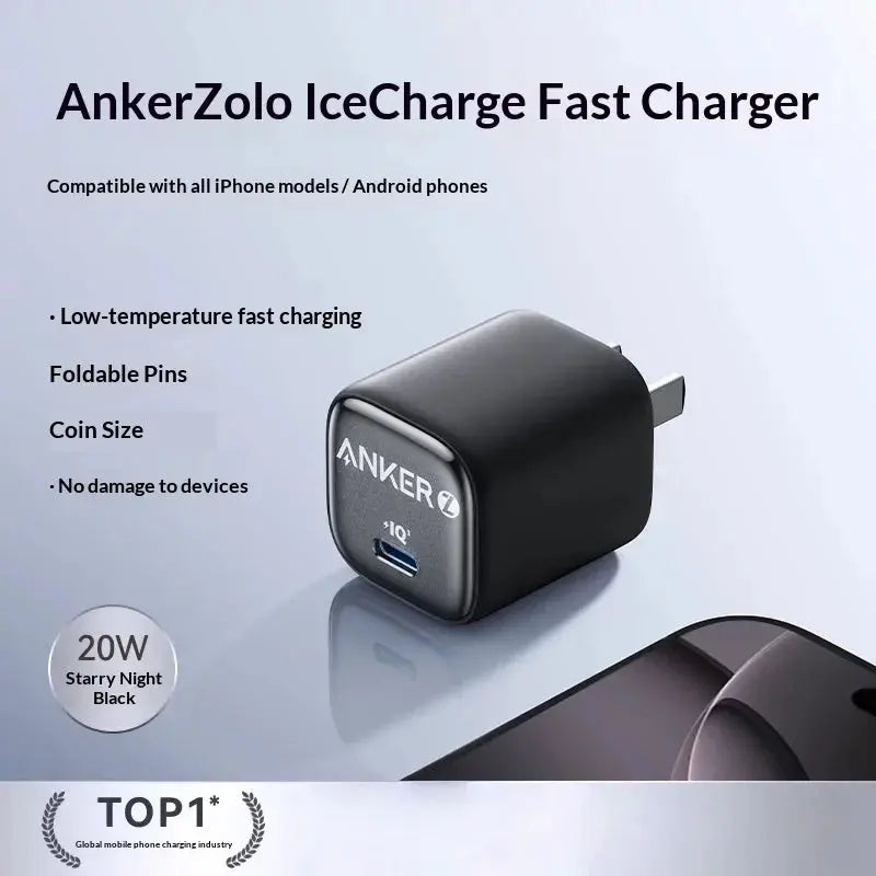 Anker 30w Pd Fast Charger Ice Sensing Usb C Wall Charger For Phone 16 Pro Max Phone 15 Pro Portable Mobile Phone Power Adapter Car Mobile World