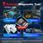 XTOOL D5S Car Diagnostic Tool Gearbox ABS EPB SRS Engine System Scanner 16 Resets Service OBD2 Scanner Free Update FCA CAN FD