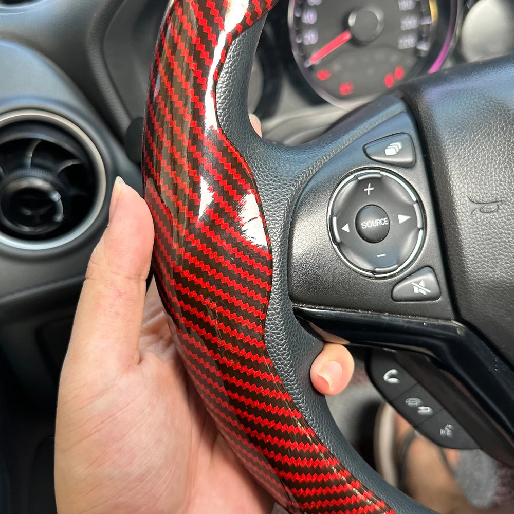 2PCS Universal Car Steering Wheel Booster Leathert Cover Non-Slip Auto Interior Steer Protector interior Decoration Accessories CM World