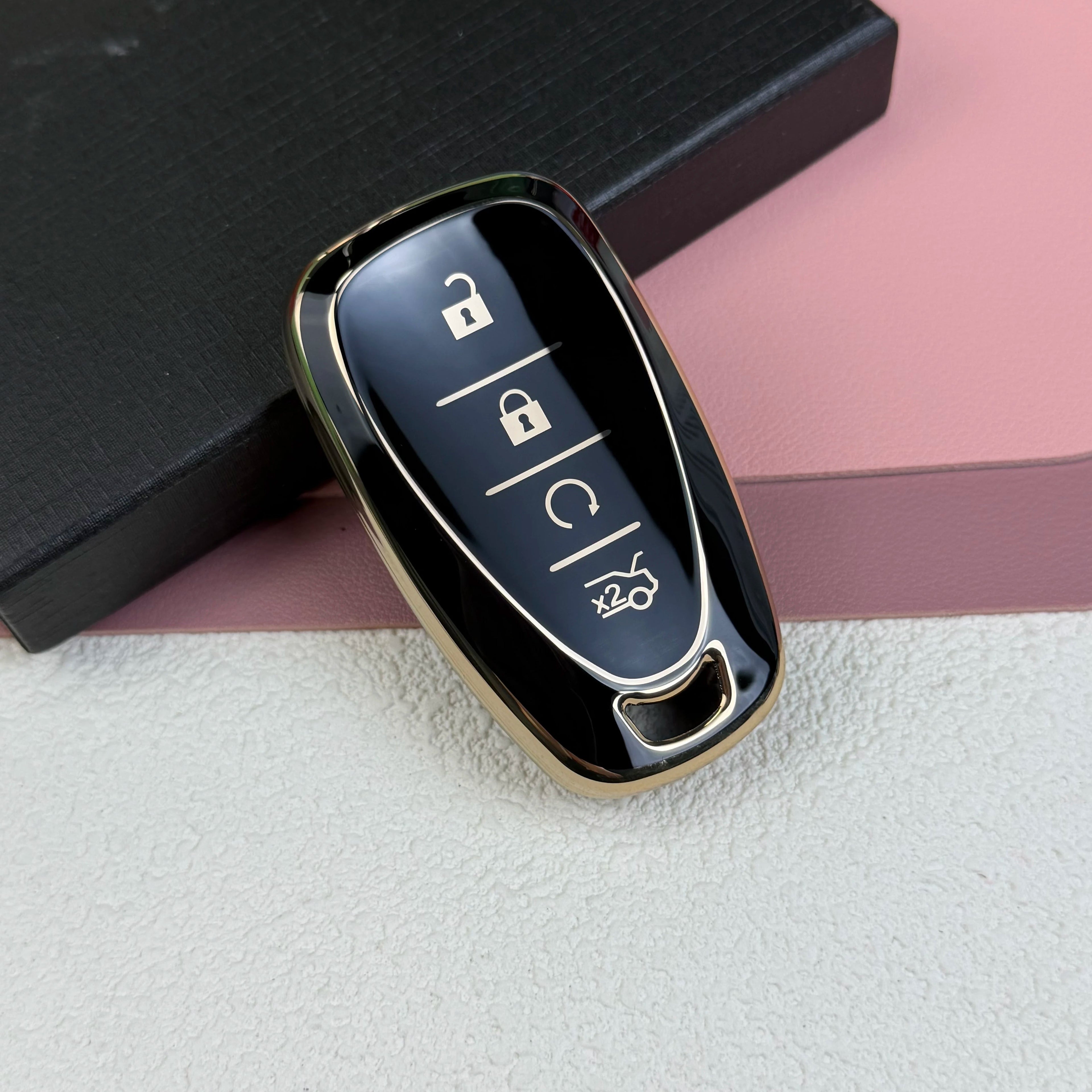 TPU Car Key Fob Cover Case for Chevrolet 2017-2019 Chevy Malibu Camaro Cruze Traverse Sonic Volt Bolt Equinox Spark Blazer Onix CM World
