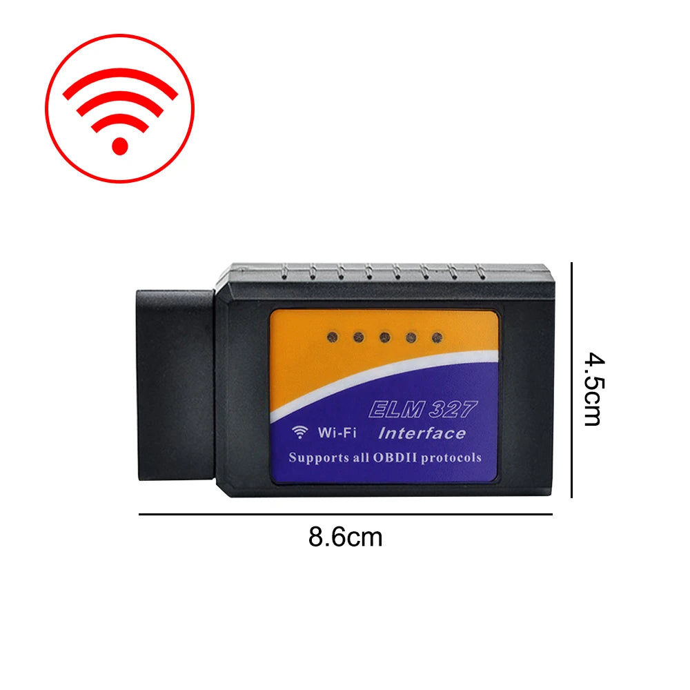 OBD2 Scanner ELM327 Car Diagnostic Detector Code Reader Tool V1.5 WIFI Bluetooth OBD 2 for Android IOS Auto Scan Repair Tools Car Mobile World