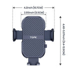 TOPK Super Stable Car Phone Holder, Magnetic Phone Holder Car Dashboard and Air Vent Mount, Compatible with All Smartphones