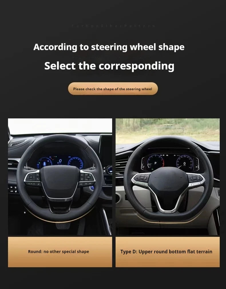 For Subaru Brz Wrx Xv Ascent Forester Outback Impreza Legacy Car AntiSlip Carbon Fiber Leather Ultrathin Steering Wheel Cover CM World