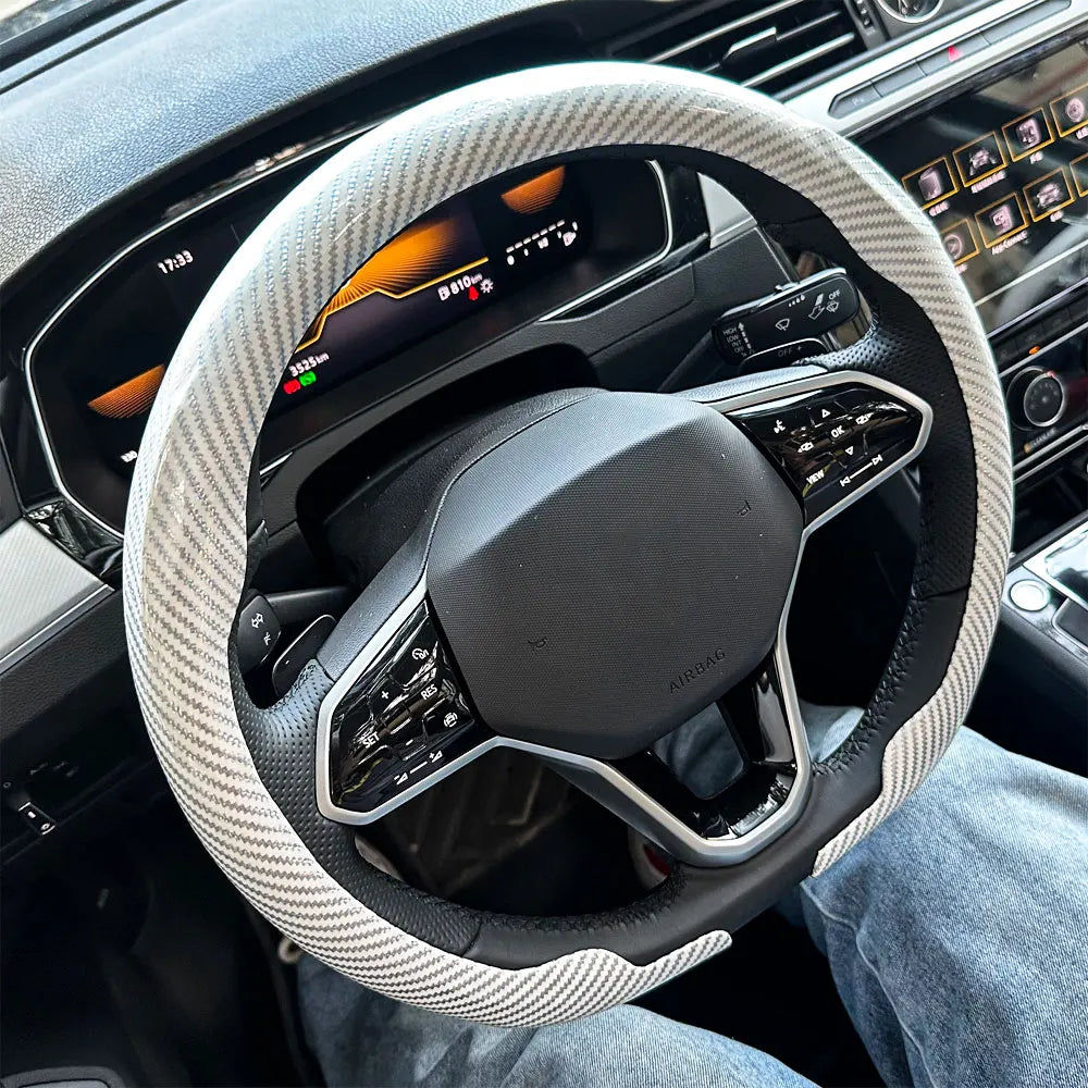 For Renault Ultra-Thin Breathable Leather Steering Wheel Cover For Megane Clio Scenic Austral Kangoo Kadjar Master Twingo Duster