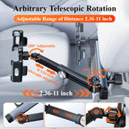 Hipacool Telescopic Car Phone Holder Tablet Seat Back Stand Headrest Adjustable Magneitc Car Tablet Bracket for Device 5.6-11.8“ CM World