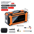 12V Multifunctional Car Jump Starter, Portable Wireless Air Compressor Tire Inflator, Auto Emergency Power Bank