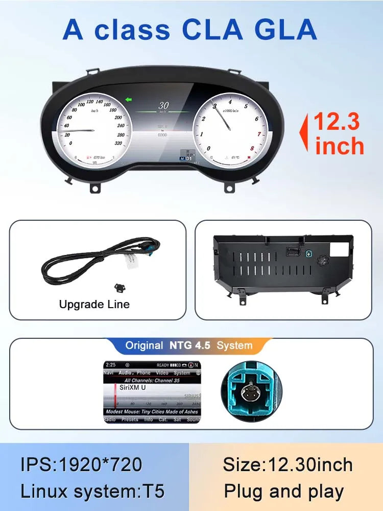 STWEI 2024 New Lcd Digital Dashboard Cluster Digital Speedometer For Mercedes Benz A Class W176 GLA CLA  C117 GLC W205 W212 W207 CM World