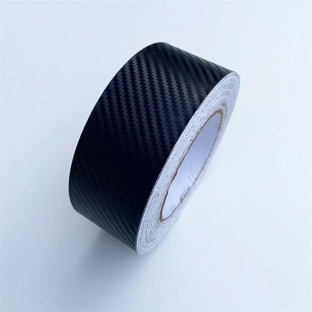 Carbon Fiber Vinyl Car Sticker Waterproof Glossy Black Vinyl Wrap Roll Matte Black Car Wrap Foil Console Computer Phone Cover Car Mobile World