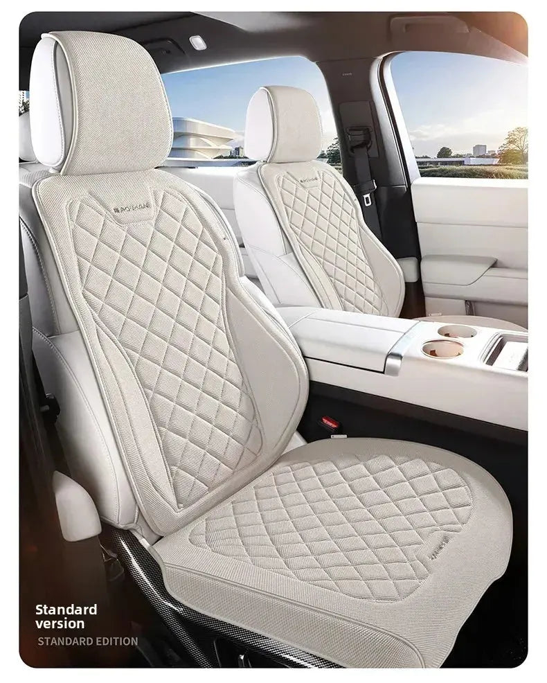 Universal High Quality Linen Car Seat Full Cover Breathable Flax Luxury Car SUV. Seat Cushion Seats Full Cover Protection Car Mobile World