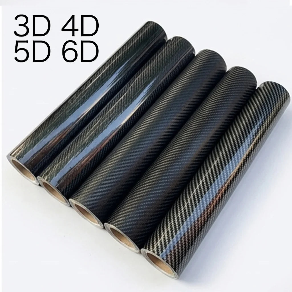 Carbon Fiber Car Body Vinyl Wrap Matte Accessories Glossy Black Sticker 3D 4D 5D 6D Auto Foil Cover Motorcycle Decoration Film Car Mobile World