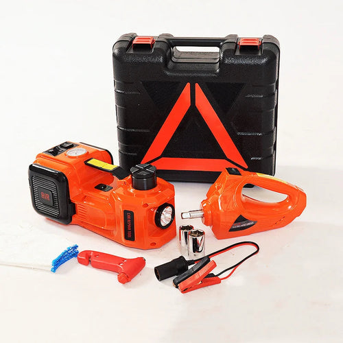 4 in 1 Electric Hydraulic Car Jack Kit 12V 5Ton Electric Jack With Impact Wrench Tire Inflator Repair Lift Tool CM World