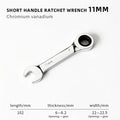 Mini Dual-purpose Ratchet Wrench Short Handle Labor-saving Ratchet Wrench Adjustable Auto Repair Hardware Ratchet Spanner Tool