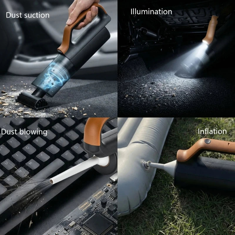 Rechargeable Car Vacuum Cleaner, Handheld Interior Cleaner for Seat Crevices, Dashboard Dust, Floor Mats, Trunk Debris and X37F Car Mobile World