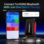 KONNWEi Car OBD2 Scanner Bluetooth Connection APP Control EPB/DPF/OiL/BMS Reset Function Fault Code View Car OBD Diagnostic Tool Car Mobile World