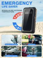 PAIVIROKU 2000A Peak Jump Boxes for Vehicles(12V 8L Gas/6.5L Diesel Engine) Equipped Fast Wireless Charging Jump Starter Battery