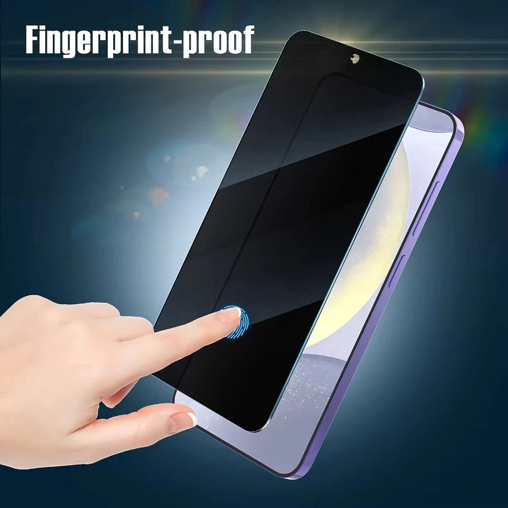 1-2PCS Fingerprint Unlock Anti Spy Tempered Glass For Samsung S26 S25 Ultra S24 Plus S23 S22 FE S26+ S26U Glass Screen Protector