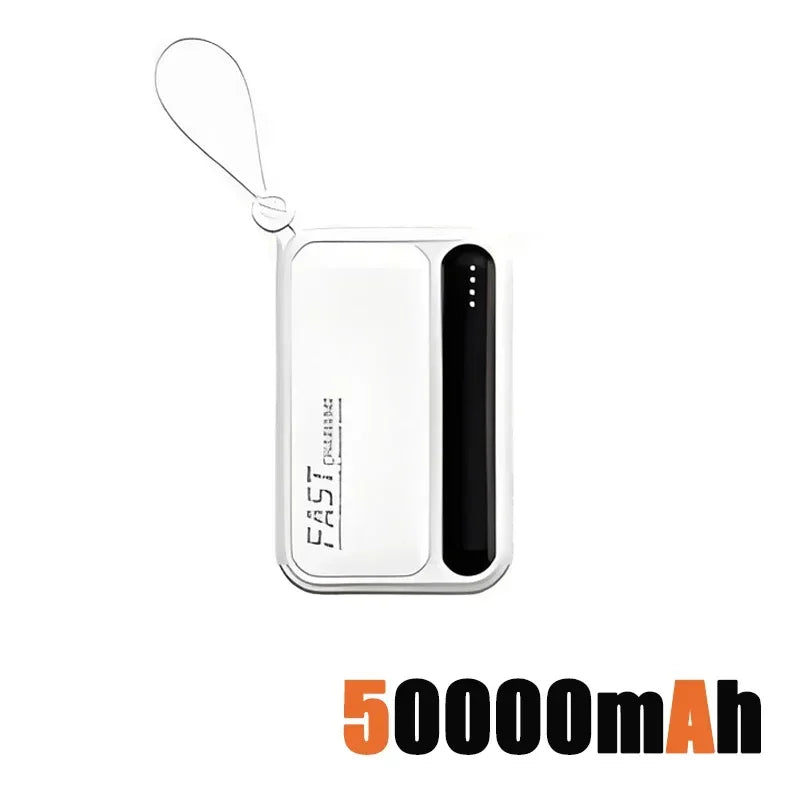 120W 500000mAh Power Bank Large Capacity 4 In1 Cables Intelligent Digital Display Light Portable Powerbank For iPhone Huawei New