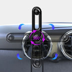 360° Rotating Telescopic Car Ball Head Phone Holder Car Air Vent Metal Hook Clip Upgrade Version 17mm Ball Head Base 1/2/3pcs
