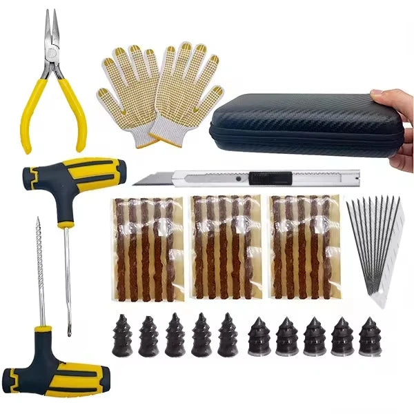 ZFOUEK Auto Tire Repair Kit Puncture Plug Tools Tyre Puncture Emergency for Universal Tire Strips Stiring Glue Repair Tool CM World