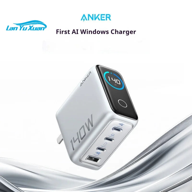 Anker Zolo GaN Charger AI Display Screen 140W Four-Port Fast Charge Mobile Phone Chargers Portable Phone Power Adaptor Original
