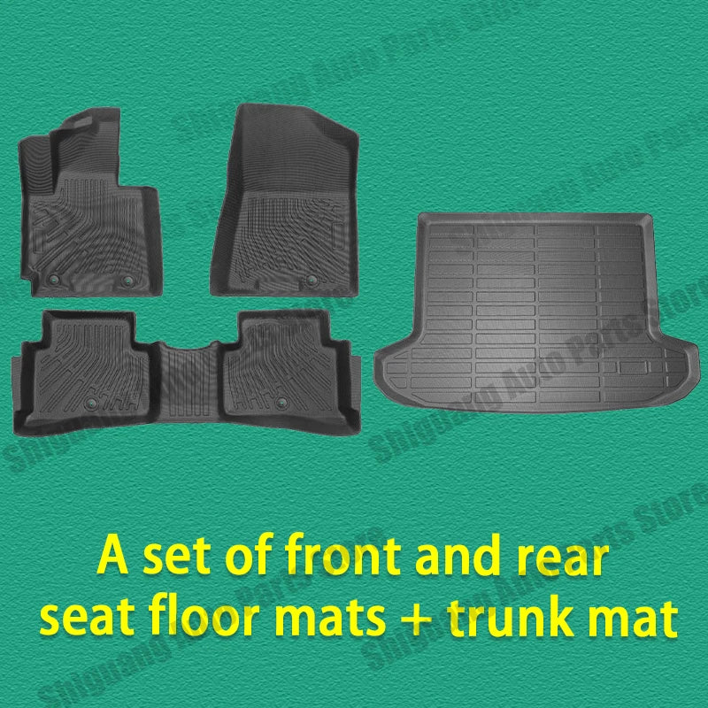 Front Rear TPE Floor Mats for Hyundai Tucson MK3 TL 5 Seats Fuel 2016 - 2021 Backrest Cushion Trunk Mat Waterproof Accessories