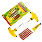 Car Tire Puncture Plugs Vacuum Tire Pass Emergency Repair Tools Glue Strips Glue Quick Repair Tire Repair Kit Patch Tool Set CM World