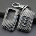 Car Key Fob Chain Case Cover Ring Shell For 2013-2023 Lexus RX ES NX IS GS LX RC Carbon Fiber 200t 300 300h 350 450h CM World