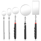 5/4Pcs Telescoping Inspection Mirrors Set Stainless Steel Retractable Mechanical Mirror 360° Rotation Mirror Inspection Tools CM World