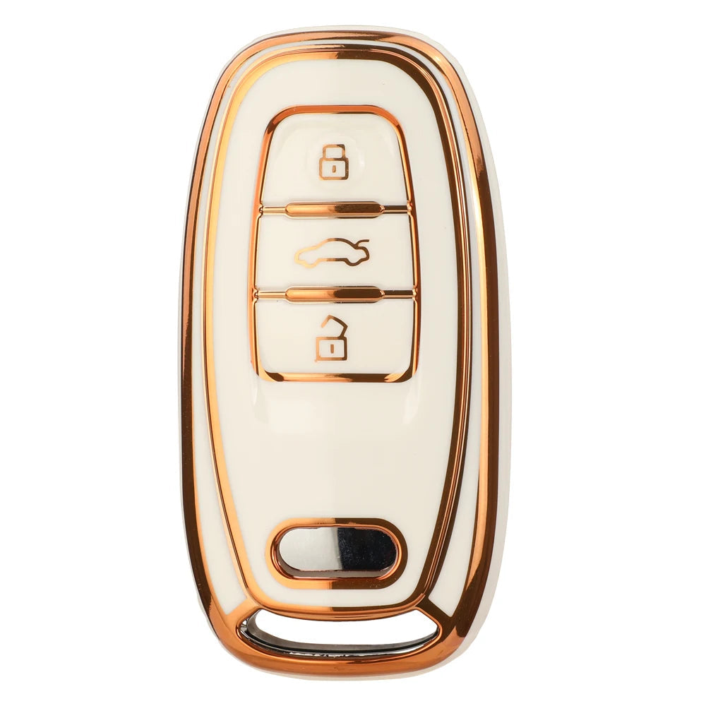 jingyuqin Remote Car Key TPU Cover Case Shell Holder Keychain For Audi A4 S4 B7 B8 A6 A5 A7 A8 Q5 S5 S6 Q3 Q7 Protector CM World