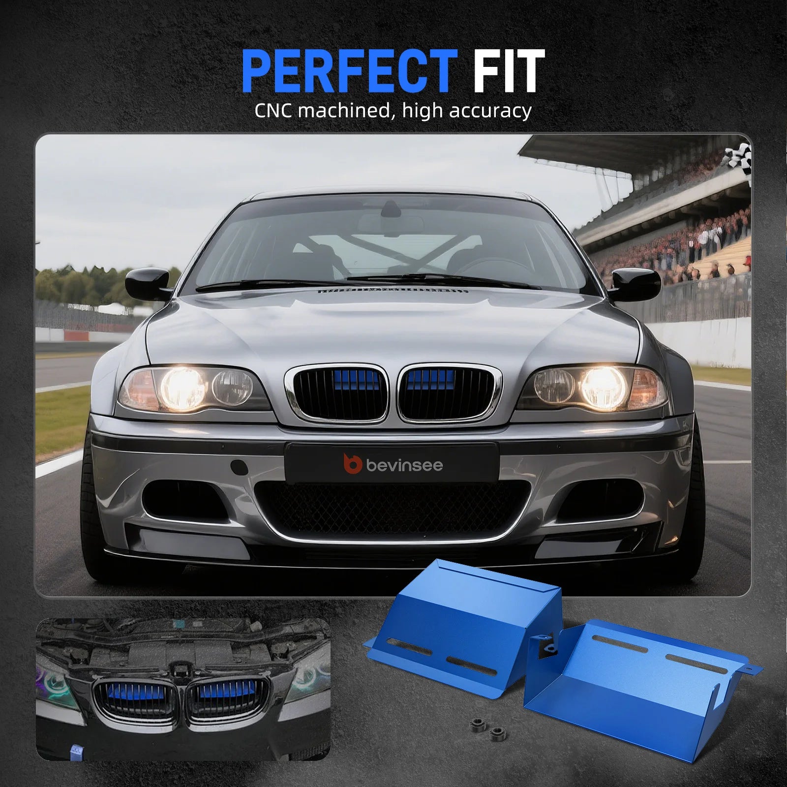 Aluminum Air Intake Scoops for BMW E90 E92 E93 323i 325i 328i 330i 335i 335d for BMW N54 N55 Engine 2007-2012 CM World