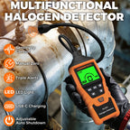 POROMETISTO HLD01 Halogen Gas Leak Detector Level/Audio/Visual Alarms LED Light R134a R22 R12 High Sensitivity Gas Sensor Test CM World
