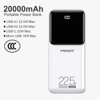 PISEN 20000mAh PD 20W Quick Power Bank SCP 22.5W Portable CCC Powerbank Fast Charging External Battery For Huawei iPhone Xiaomi Car Mobile World