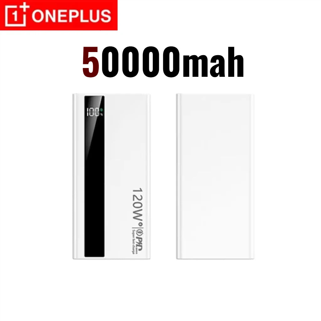 Oneplus 500000mAh Large Capacity PowerBank 140W Super Fast Charging Portable External Battery Powerbank for iphone Huawei Car Mobile World