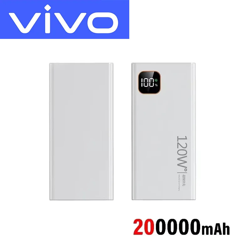 VIVO 120W Power Bank 500000mAh High Capacity Super Fast Charging Powerbank Portable Battery Charger For iPhone Samsung Huawei