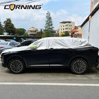 Universal Car Half Cover Waterproof UV Protection Car Cover with Mirror Covers Dust Snow Frost Sun Shade Protector for Sedan SUV Car Mobile World