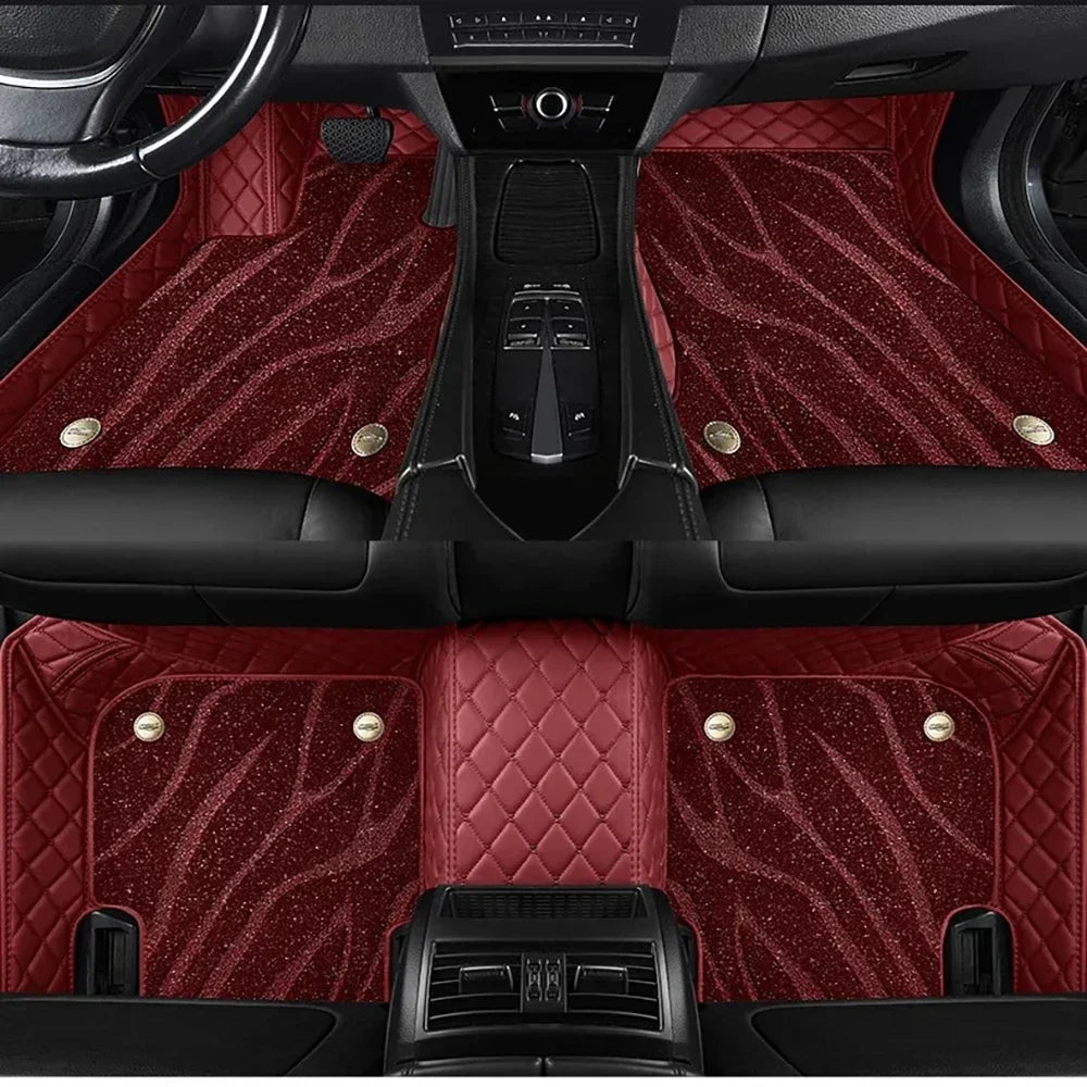 Double layer 5D Custom Car Floor Mats For Porsche 911 991 992 997 4-seats Auto Carpets Foot liners car Accessories