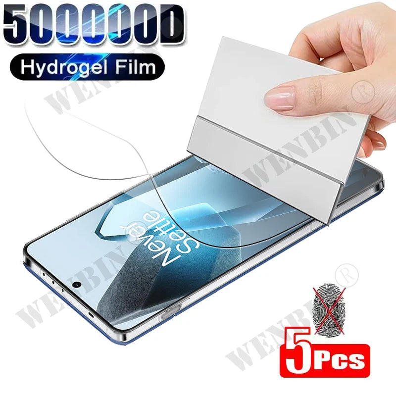5 Pcs Hydrogel Film For OnePlus 15 13 13R Screen Protector For OnePlus 12 12R Car Mobile World